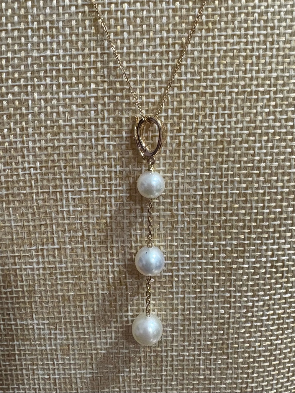 MIKIMOTO PENDANT 18K K18 Japan Akoya Pearls with Real Gold chain necklace